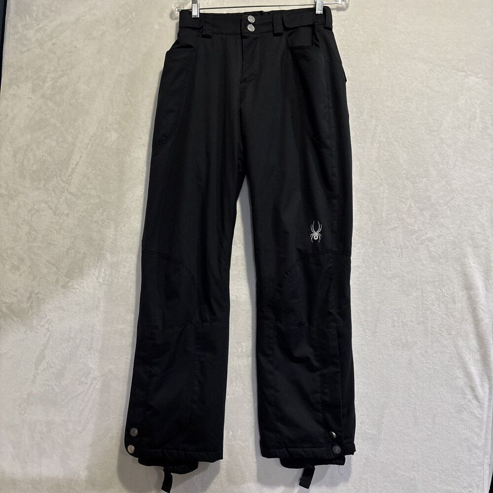 Spyder Bombshell Ski Pants Women's Size 8 Black Winter Sample Snowboard Pants